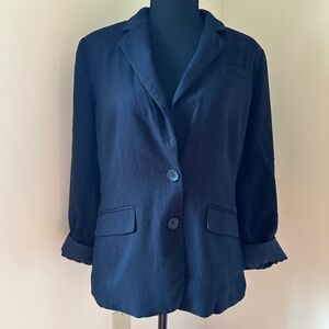*BANANA REPUBLIC* Dk. Blue Striped Long Sleeve Blazer Suit Jacket Size 10